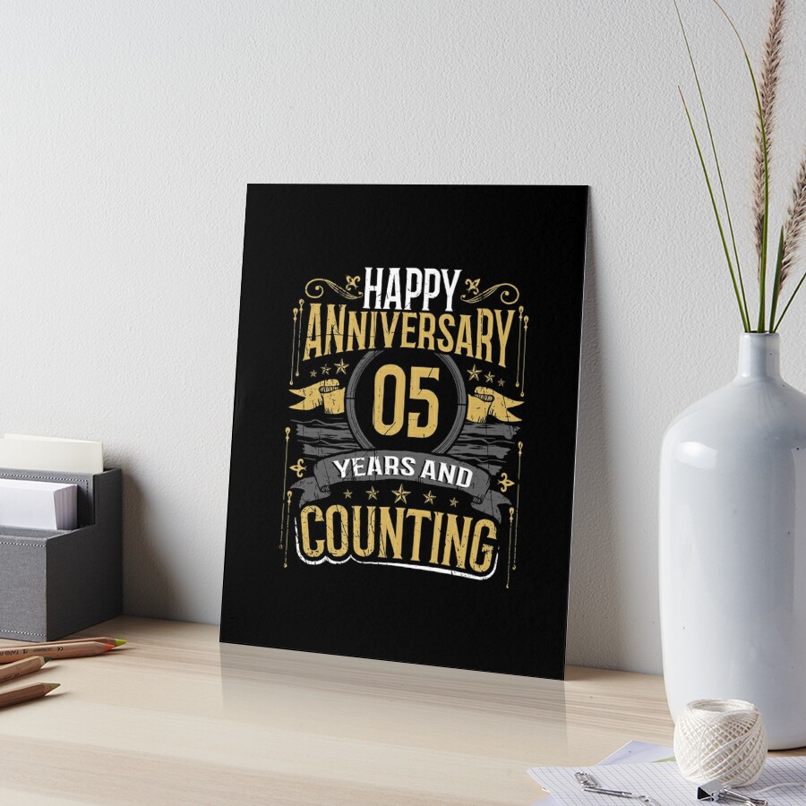 Happy Anniversary Gift 3 Years and Counting Poster for Sale by LarkDesigns