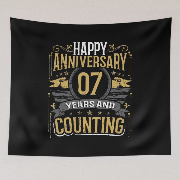 Item preview, Happy 7th Anniversary 7 Years and Counting designed and sold by LarkDesigns.