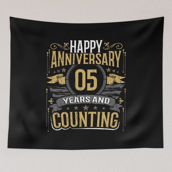 Item preview, Happy 5th Anniversary 5 Years and Counting Gift designed and sold by LarkDesigns.