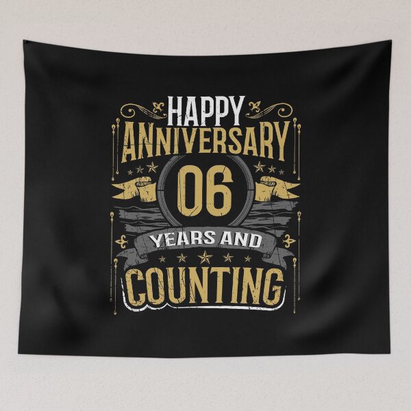 Item preview, Happy 6th Anniversary 6 Years and Counting Gift designed and sold by LarkDesigns.