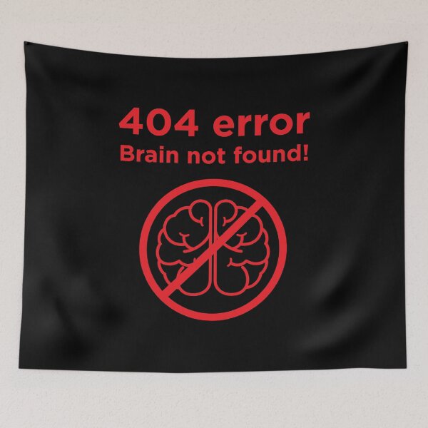 Item preview, 404 error brain not found designed and sold by Gerald Waters.