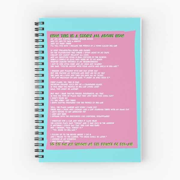 Item preview, Fresh Prince of Bel Air Lyrics designed and sold by SJ Designs.