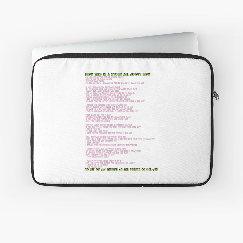Parole Prince De Bel Air Coque et skin adhésive iPad « Paroles de chanson Fresh Prince of Bel Air |  Rose sur blanc », par stuartjsharples | Redbubble