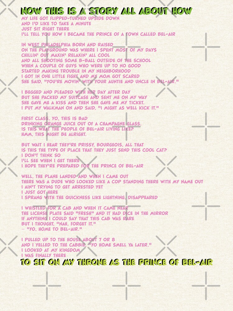 fresh prince of bel air lyrics