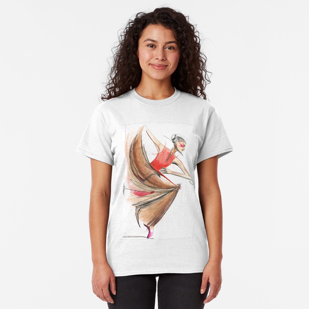 Expressive Dancer Dance Drawing Classic T-Shirt