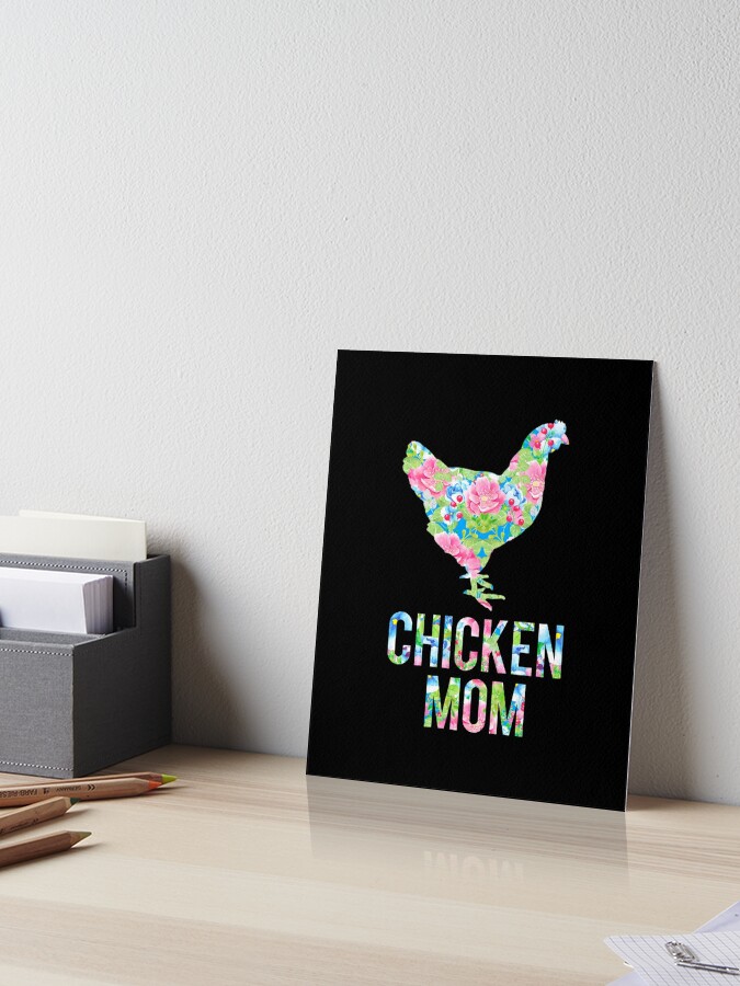 Chicken Mom Colorful Floral Chickens Hen Digital Art by Grace