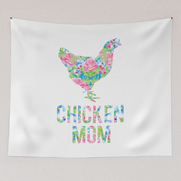 Item preview, Chicken Mom Colorful Floral Chickens Hen designed and sold by LarkDesigns.