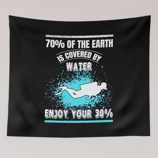 Item preview, Scuba Diving Enjoy Your 30 Percent Distressed Design designed and sold by LarkDesigns.