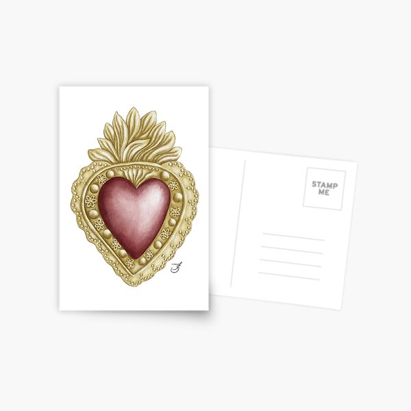  Sacred Heart, Metal Heart Milagro, Heart Box, Ex Voto