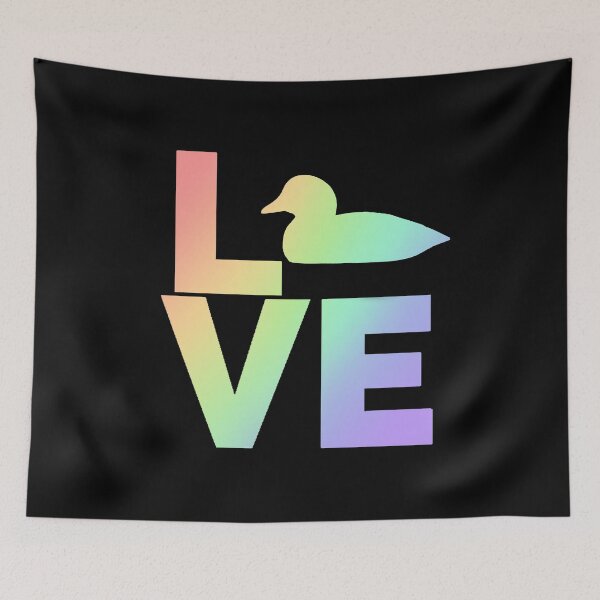 Item preview, I Love Ducks Soft Rainbow Duck designed and sold by LarkDesigns.