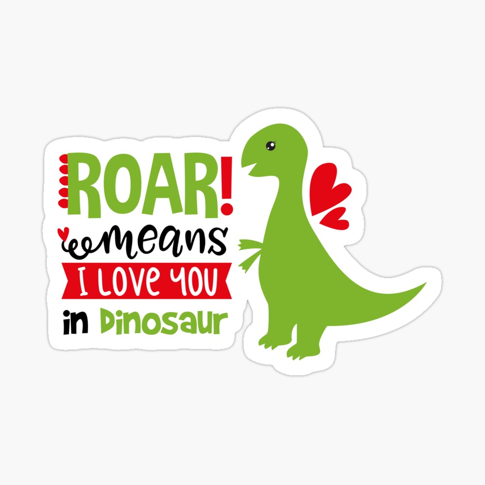 Roar means I love you in Dinosaur Pin by Lapeticrafter