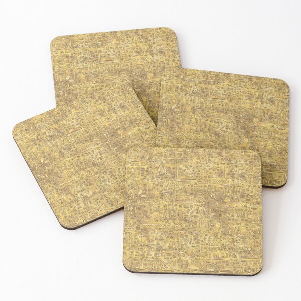 Item preview, Ancient Egyptian hieroglyphics Gold designed and sold by k9printart.
