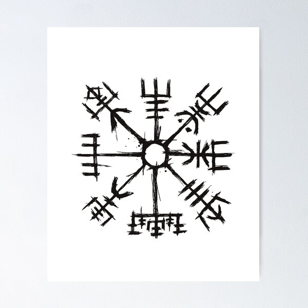 Vista previa del artículo con la obra «Brújula vikinga Vegvisir», diseñado y vendido por Beltschazar.