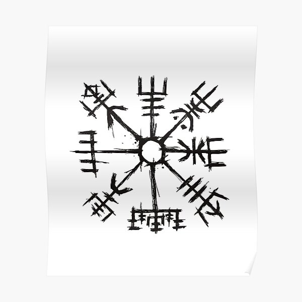 Viking Compass Vegvisir Poster
