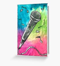 Microphone Notes Greeting Card