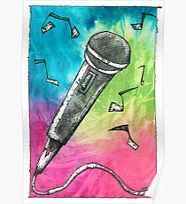 Microphone Notes Poster