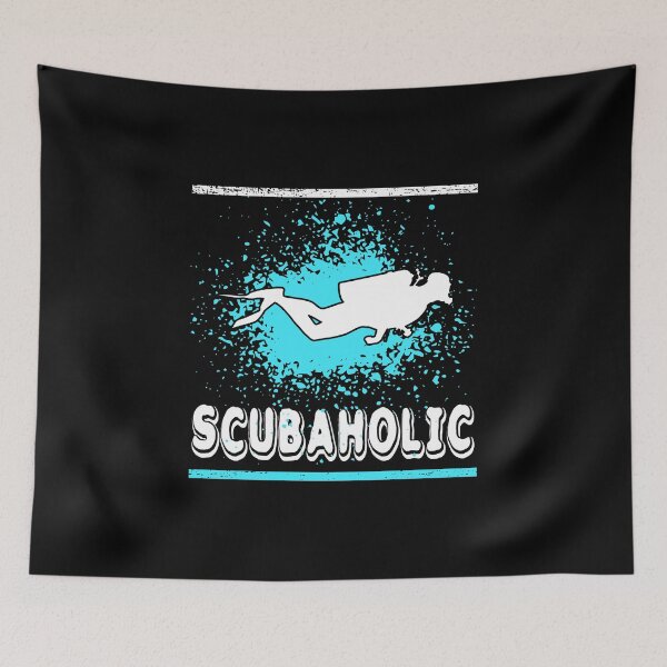 Item preview, Scuba Diving Scubaholic Funny Diver Distressed Design designed and sold by LarkDesigns.