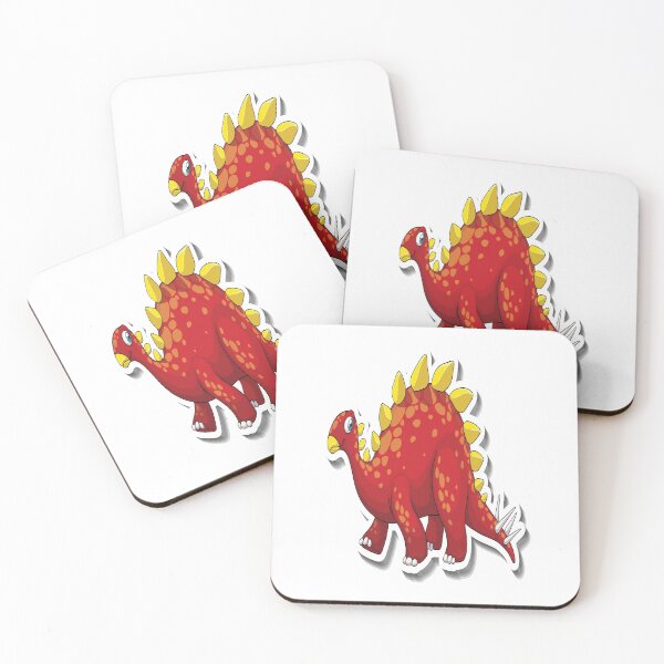 Stegosaurus Dinosaur Coasters (Set of 4)