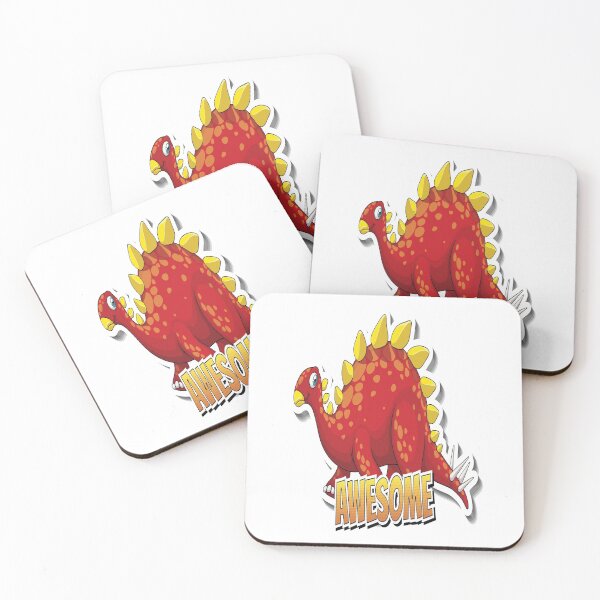 Stegosaurus Awesome Dinosaur Coasters (Set of 4)
