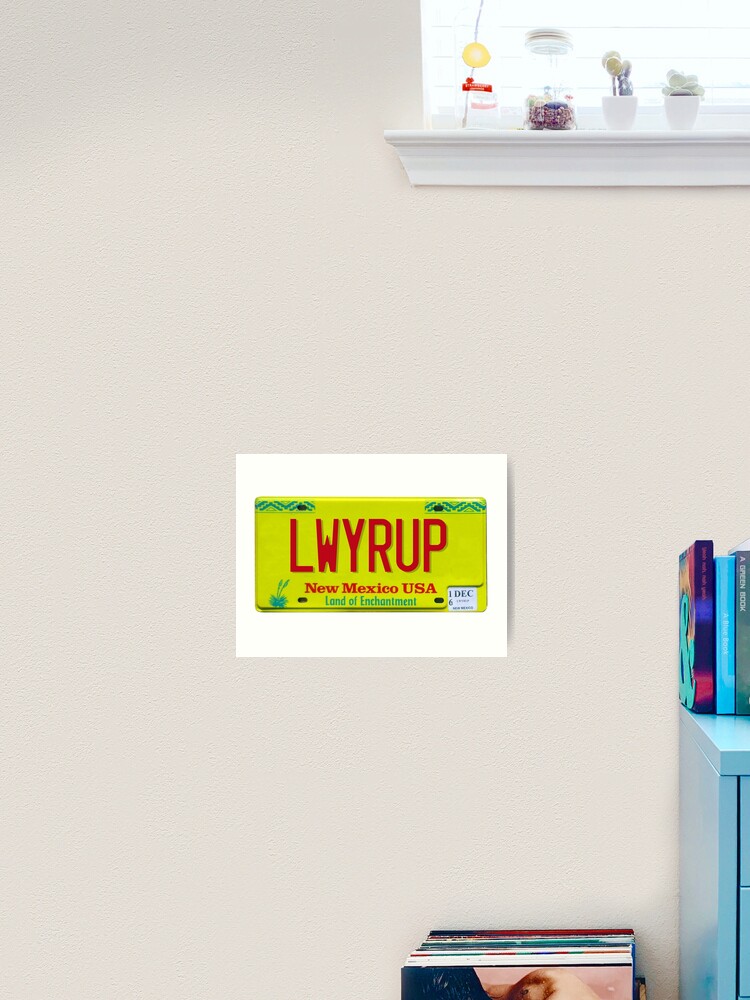 Mini Better Call Saul LWYRUP lawyer Up License Plate Sticker 