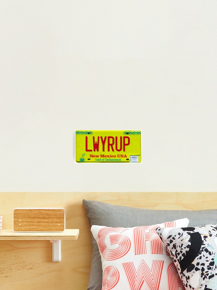 Mini Better Call Saul LWYRUP lawyer Up License Plate Sticker 