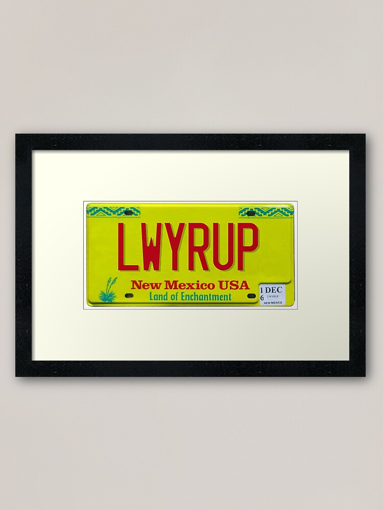 Mini Better Call Saul LWYRUP lawyer Up License Plate Sticker 