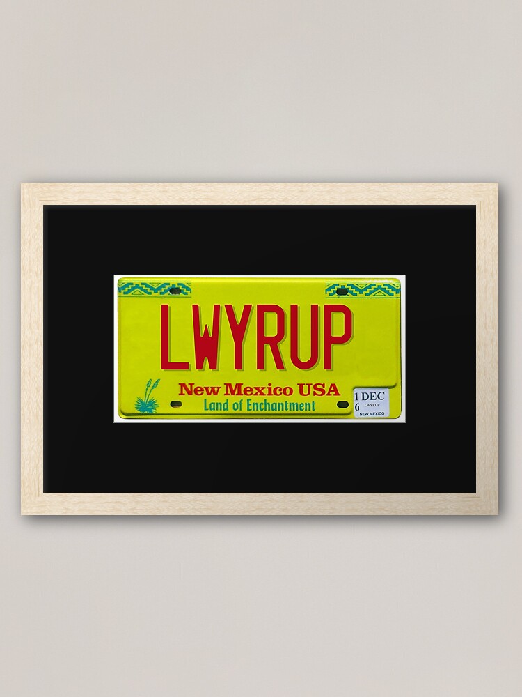 Mini Better Call Saul LWYRUP lawyer Up License Plate Sticker 