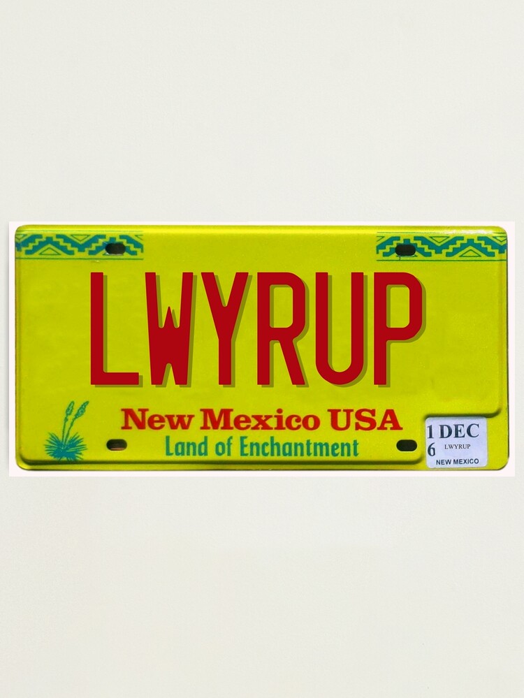 Mini Better Call Saul LWYRUP lawyer Up License Plate Sticker 