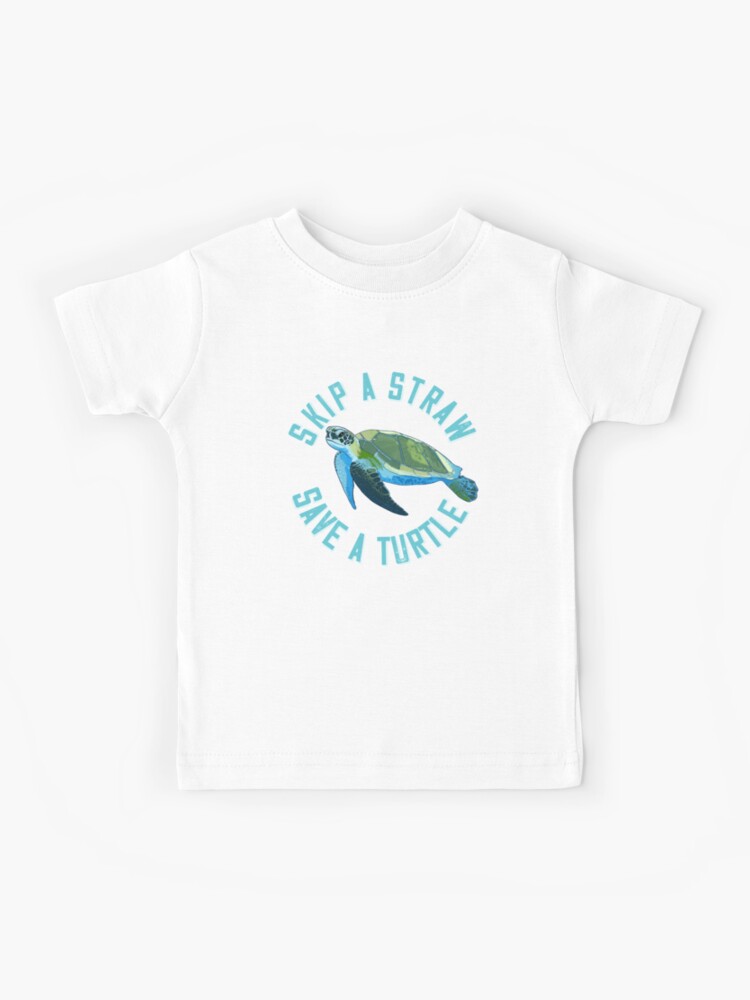 Save the Turtles, Skip the Straws | Kids T-Shirt