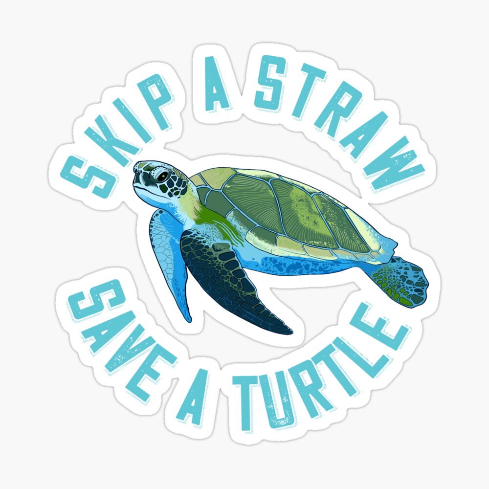 Turtle straws jaws Poster for Sale by DeBellis467