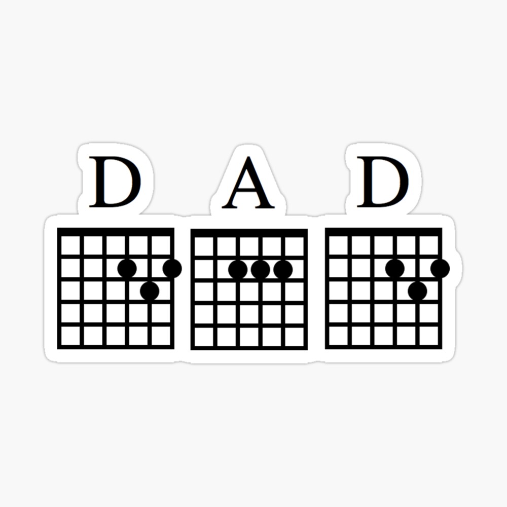 Download Funny Dad Guitar Chord T Shirt Poster By Greatdesign79 Redbubble