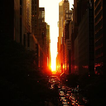 Artwork thumbnail, Manhattanhenge Sunset Midtown New York City by Vivienne Gucwa