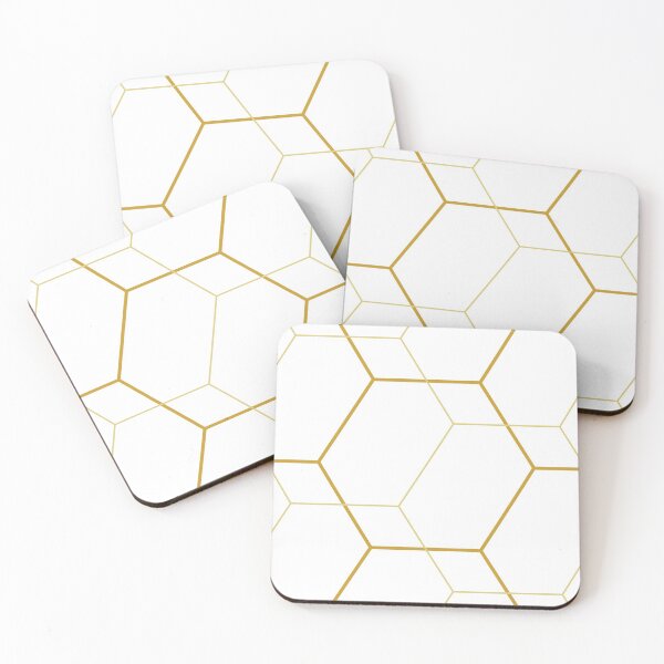 Item preview, Geometric Hex Pattern Copper | Gold designed and sold by SJ Designs.