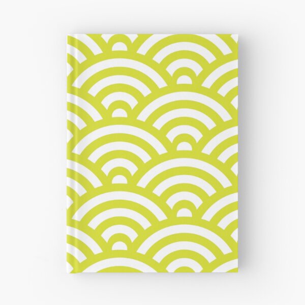 Item preview, Chartreuse Japanese Inspired Waves Shell Pattern designed and sold by ImageNugget.