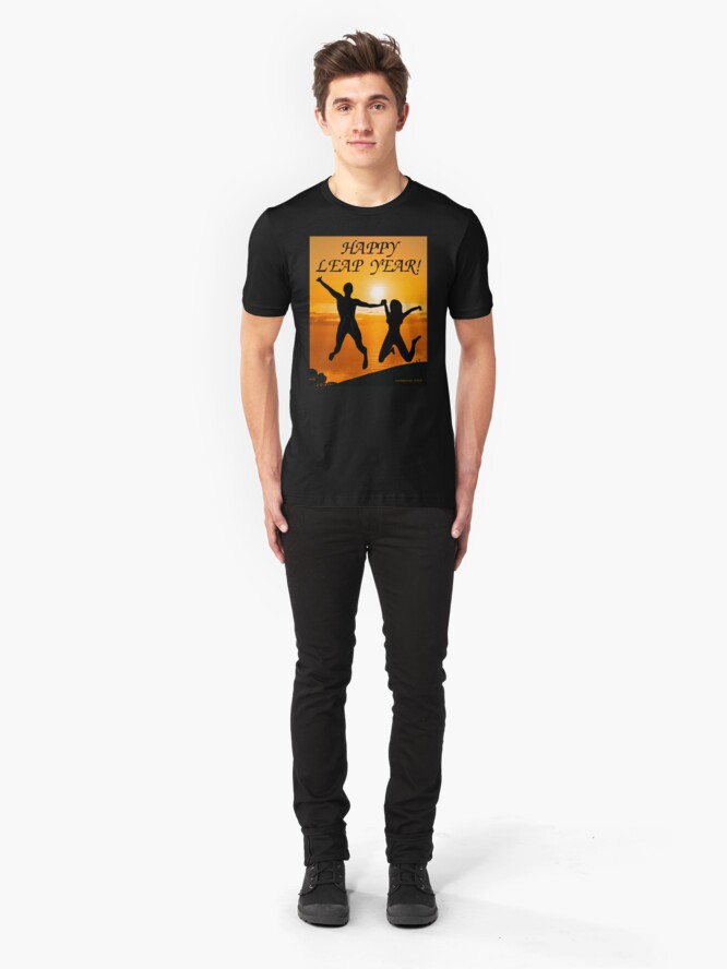 Alternate view of Happy Leap Year Slim Fit T-Shirt