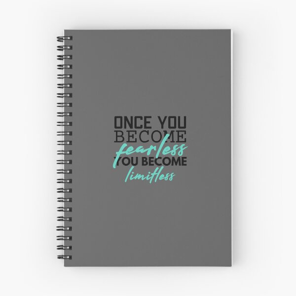 Item preview, Once you become fearless you become limitless motivational and Inspirational Quote designed and sold by Minimalist Quotes and Sayings.