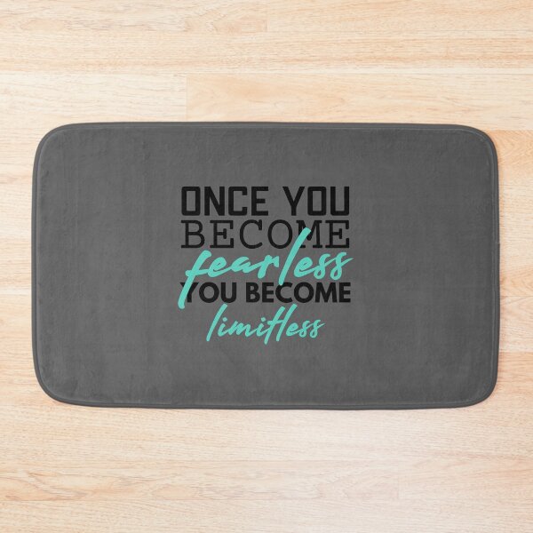 Item preview, Once you become fearless you become limitless motivational and Inspirational Quote designed and sold by Minimalist Quotes and Sayings.