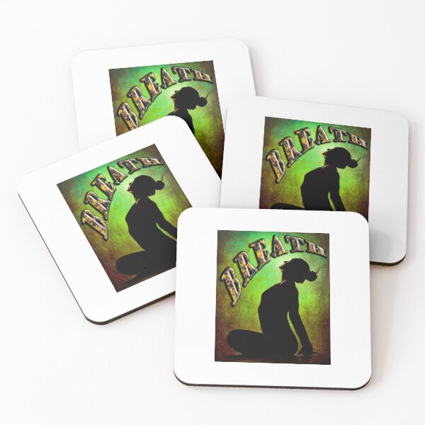 Item preview, Yoga Pose Breath Green Background. designed and sold by SadSacDesigns.