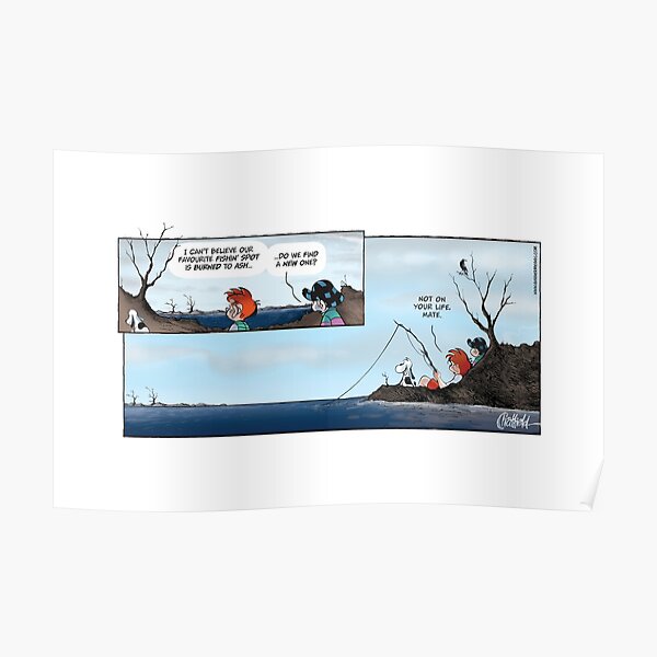 Ginger Meggs bushfire comic strip Poster
