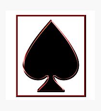 Black Spade in a Frame Photographic Print