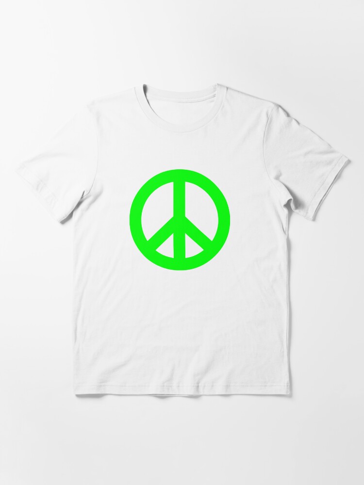 Green peace sign shirt Clearance
