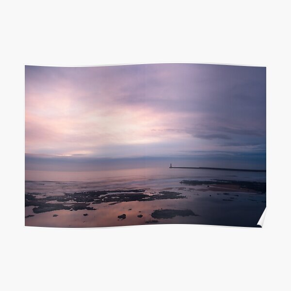 Seaburn Coastal Dawn Seascape, Sunderland, UK Poster