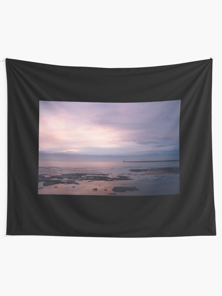 Alternate view of Seaburn Coastal Dawn Seascape, Sunderland, UK Tapestry