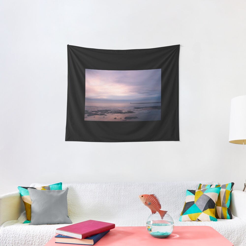 Seaburn Coastal Dawn Seascape, Sunderland, UK Tapestry