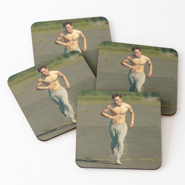 Item preview, Young adult male jogging shirtless designed and sold by Ben Gingell.