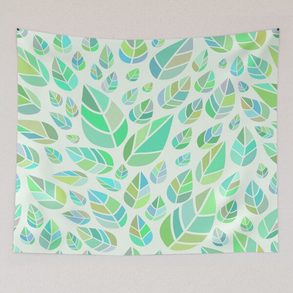 Item preview, Seamless pattern of stylized spring leaves designed and sold by leen12 Art Designs Prints.
