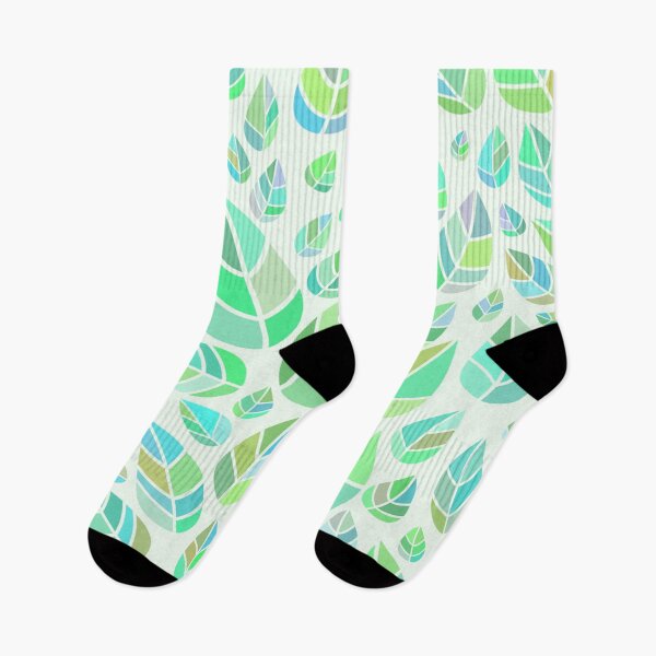 Item preview, Seamless pattern of stylized spring leaves designed and sold by leen12 Art Designs Prints.