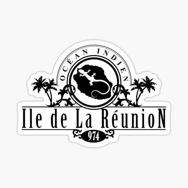 La Reunion et margouillat version 2 Sticker