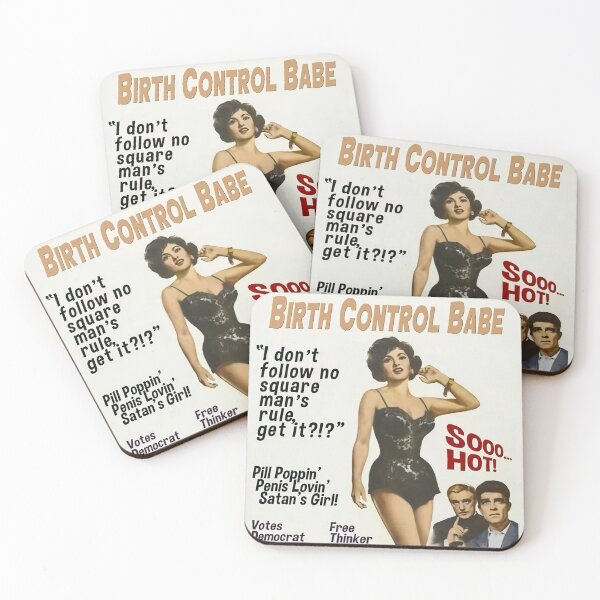 Item preview, Vintage Birth Control Babe designed and sold by rubycollette.