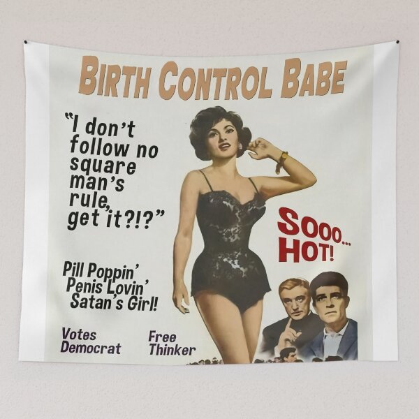 Item preview, Vintage Birth Control Babe designed and sold by rubycollette.